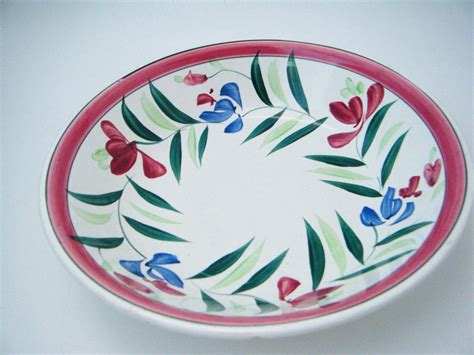 Vintage Large Spaghetti Bowl Or Serving Dish Handpainted Like