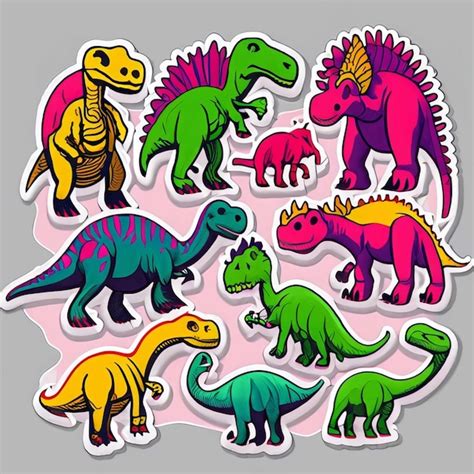 Premium AI Image | dinosaur stickers