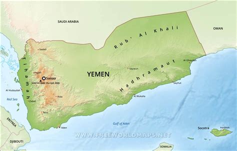 Yemen Physical Map