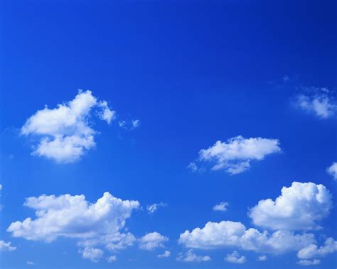 Scattered Cumulus Clouds in a Blue Sky