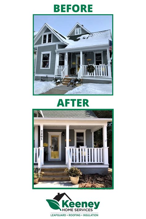 Before and After LeafGuard Gutter Installation in Wisconsin. | How to install gutters, Gutter ...