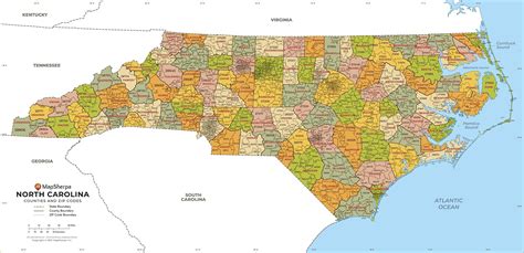 Buy North Carolina ZIP Code with Counties - Large - 48" x 23.5" Paper Online at desertcartINDIA