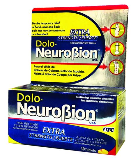 Dolo Neurobion, 30 Tablets - Pain Reliever, Fever Reducer, Extra Strength, Fuerte, Alivia el ...