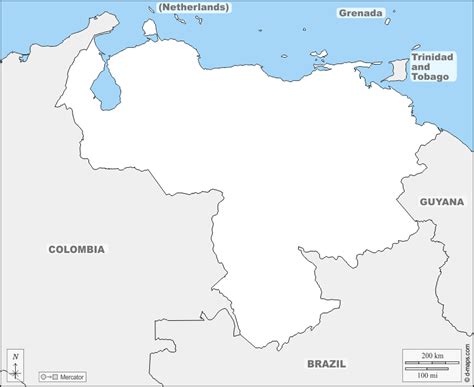 Mapa Mudo De Venezuela