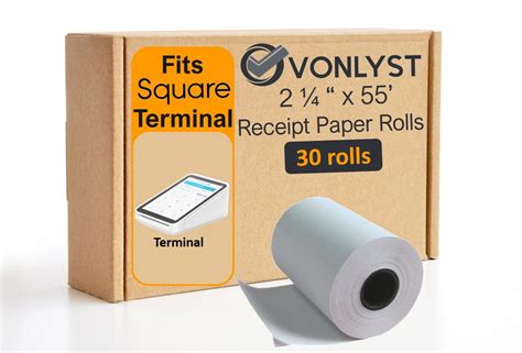 Vonlyst Receipt Paper Roll for Square Terminal Credit Card Machine (30 rolls) - Walmart.com