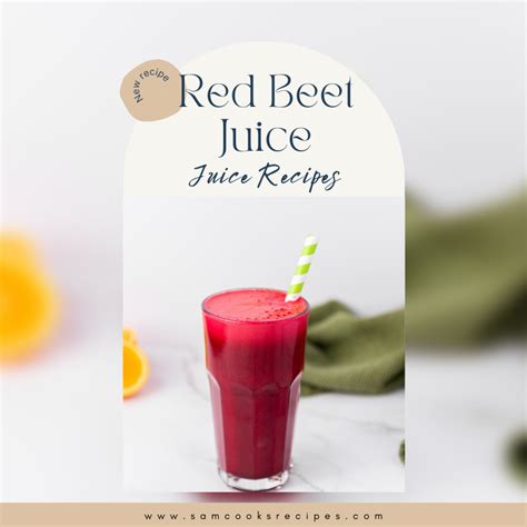 Red Beet Juice - Sam Cooks Recipes