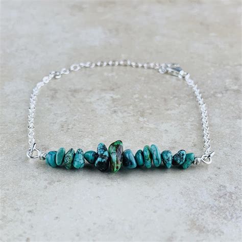 December Birthstone Bracelet Turquoise Bracelet Silver or - Etsy