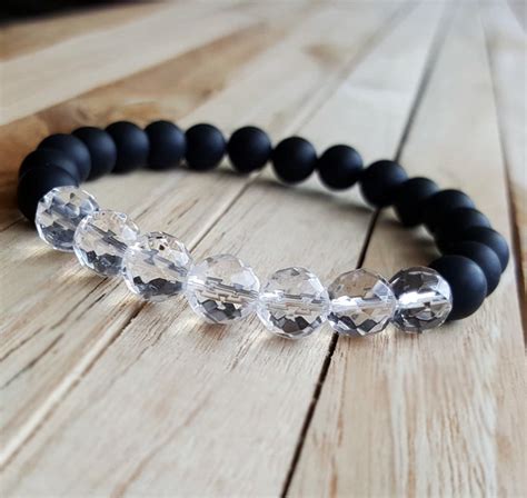 8mm Natural Clear Quartz Bracelet Crystal Bracelet Matte - Etsy