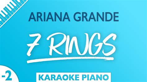 Ariana Grande - 7 rings (Lower Key) Piano Karaoke - YouTube