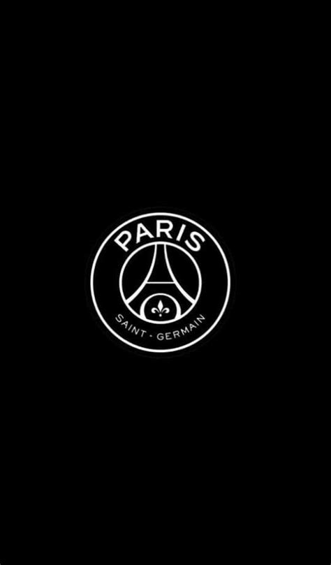 PSG Black Logo - iPhone Wallpaper