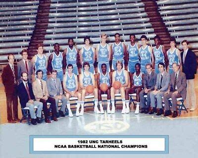 1982 UNC NORTH CAROLINA TARHEELS JORDAN WORTHY NCAA CHAMPIONS 8X10 TEAM ...