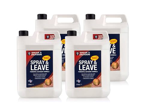 Buy 4 x 5L Spear & Jackson Spray and Leave Concentrated Algae, Moss and Mold remover Online at ...