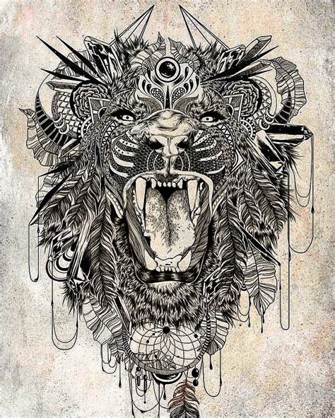 Lion Abstract art Tattoo | Lion tattoo design, Lion tattoo, Tattoos