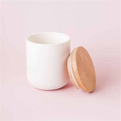 White Ceramic Jar - Small | Bramble Berry