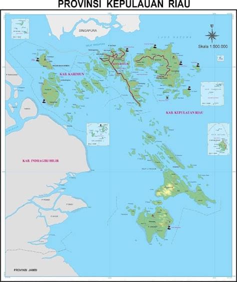 Gambar Peta Kepulauan Riau Lengkap - BROONET