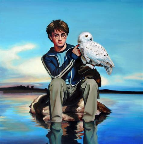 Harry Potter Fan Art: Harry with Hedwig | Harry potter fan art, Harry potter painting, Harry ...