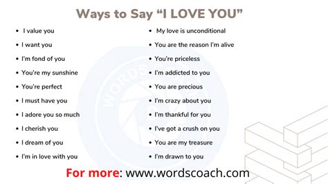 Another Ways to Say “I LOVE YOU” in English - Word Coach