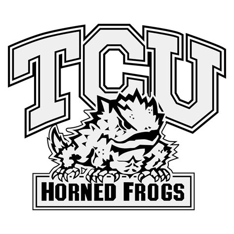 TCU Hornedfrogs Logo Black and White – Brands Logos