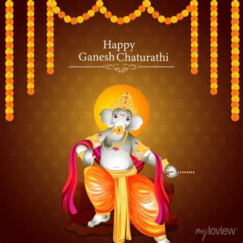 Vector Illustration Of Lord Ganesha For Happy Ganesh Chaturthi | lupon.gov.ph