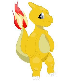 #005 - (Shiny) Charmeleon by pixel-sheep on DeviantArt