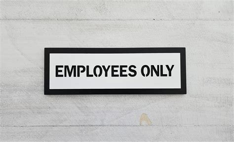 Employees Only Door Sign. Metal Staff Only Sign on Wood. - Etsy