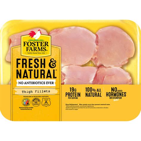 Foster Farms Boneless Skinless Chicken Thighs, 1.4 - 2.2 lb - Walmart.com