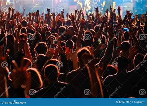 Fans at Live Rock Music Concert Cheering Editorial Photography - Image of band, performance ...