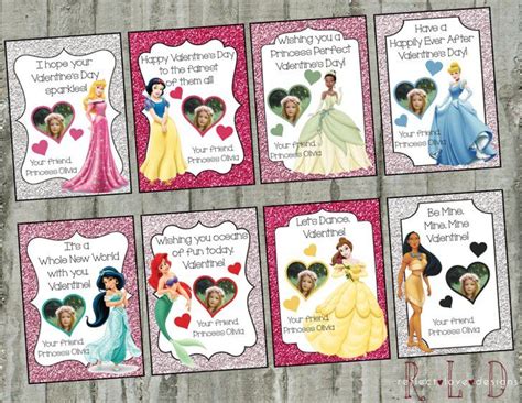 Disney Princess Printable Valentines Cards - Printable Templates