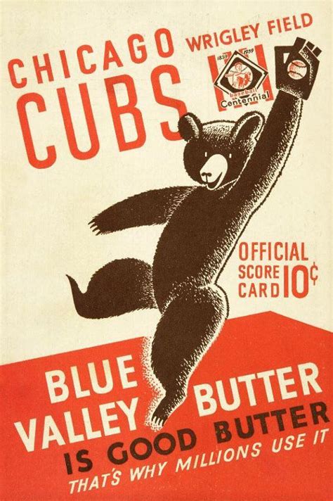 1939 CHICAGO CUBS Print Vintage Baseball Poster. Retro - Etsy | Cubs ...