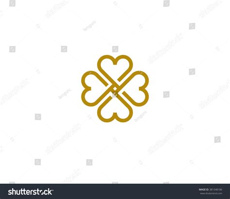 Four Hearts Social Symbol Heart Cross Stock Illustration 381348106 - Shutterstock