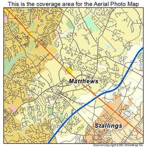 Aerial Photography Map of Matthews, NC North Carolina