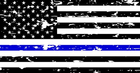 Thin Blue Line Usa Flag Decal