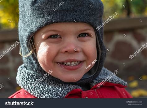 Portrait Positive Little Boy Cap Against Stock Photo 1884812665 ...