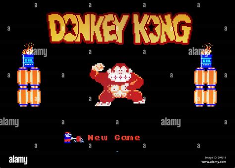 Donkey Kong, el clásico juego de arcade de los 80's Fotografía de stock ...