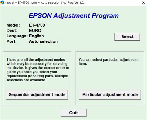 Epson ET-4700 Adjustment Program | Resetter | Unlimited - inkpadresetter