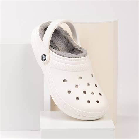 Crocs Classic Fuzz-Lined Clog White Gray Journeys | atelier-yuwa.ciao.jp