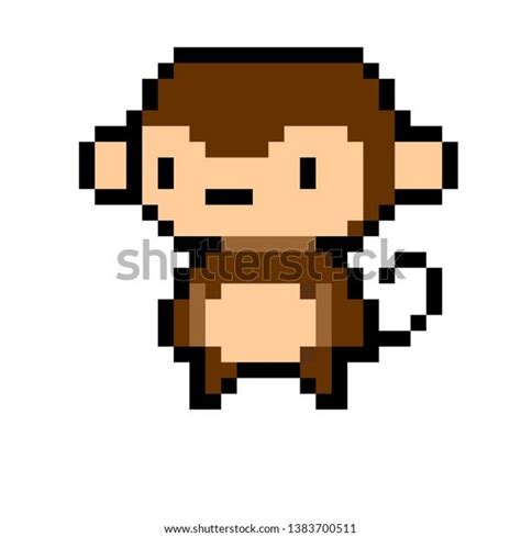 Pixel Art Monkey Version Cartoon Stock Vector (Royalty Free) 1383700511 ...