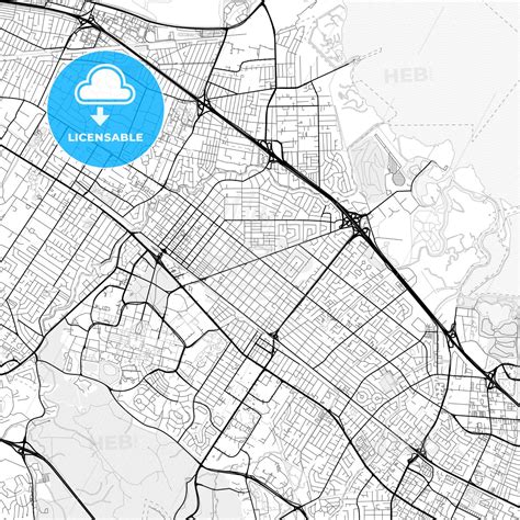 Vector PDF map of Palo Alto, California, United States - HEBSTREITS