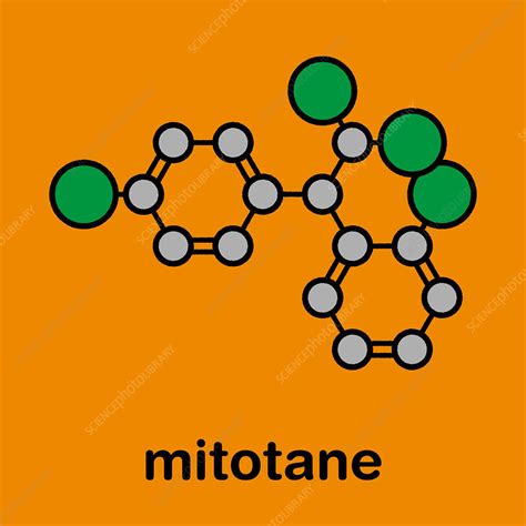 Mitotane cancer drug molecule, illustration - Stock Image - F028/3353 ...