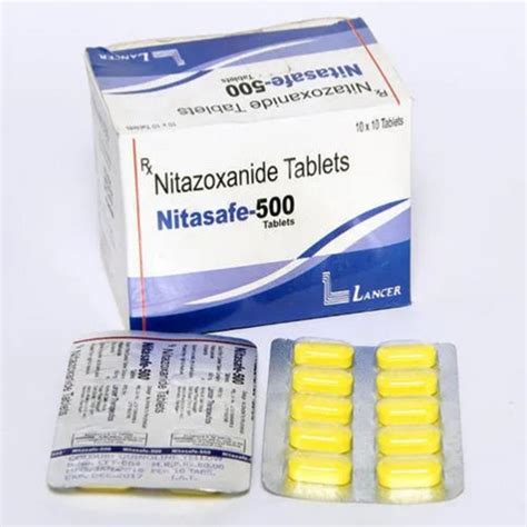 Nitazoxanide Tablets 500mg, 10x10 Tablets Strip Pack at Best Price in ...