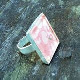 Vintage floral wallpaper silver-plated ring – Amy Pfaffman