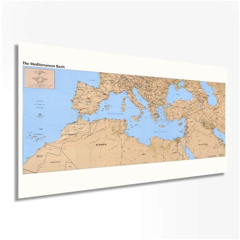 1998 Mediterranean Basin Map Map of the Mediterranean Region ...