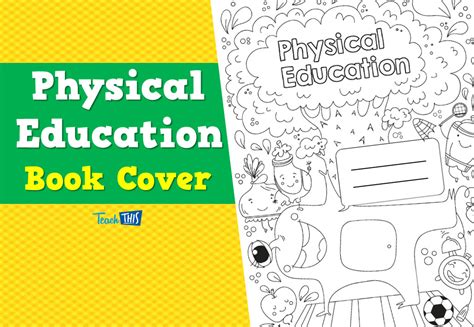 Book Cover - Physical Education Exercise Book, Classroom Games, Title ...