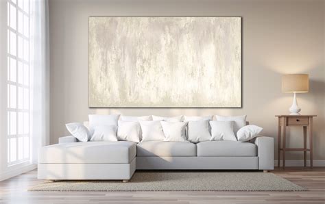 MINIMALIST ABSTRACT PAINTING XLarge Canvas Art Oversized Painting Sepia ...