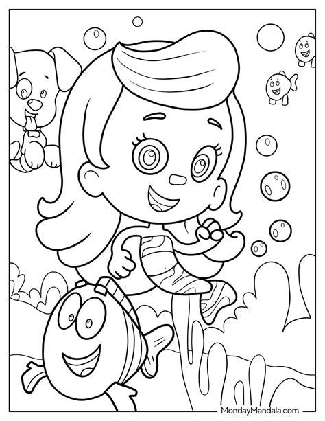 Mr. Grouper Coloring Pages - Free Bubble Guppies Coloring Pages Printables