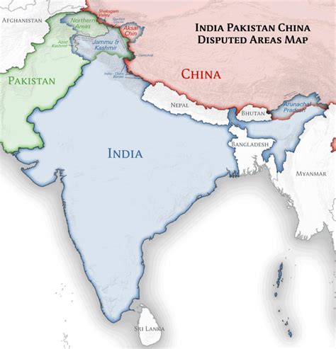 Border Map of India | International Indian Border Map | WhatsAnswer | India map, India world map ...