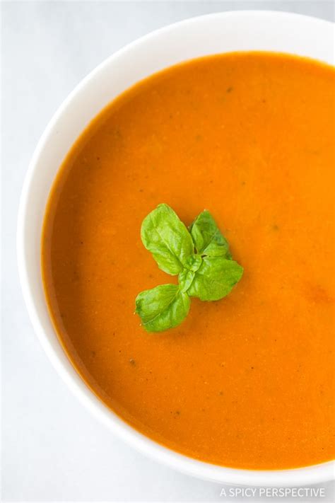 Healthy Tomato Basil Bisque - A Spicy Perspective