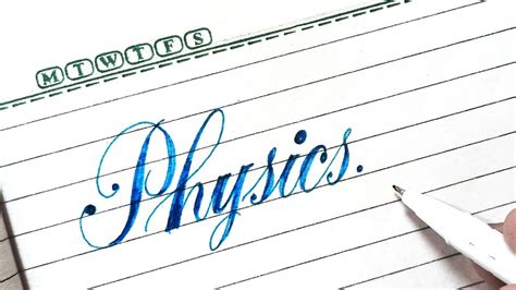 How to write Physics in Beautiful Calligraphy - YouTube