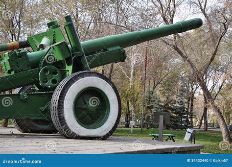 Howitzer-gun parts stock photo. Image of power, protection - 34432440