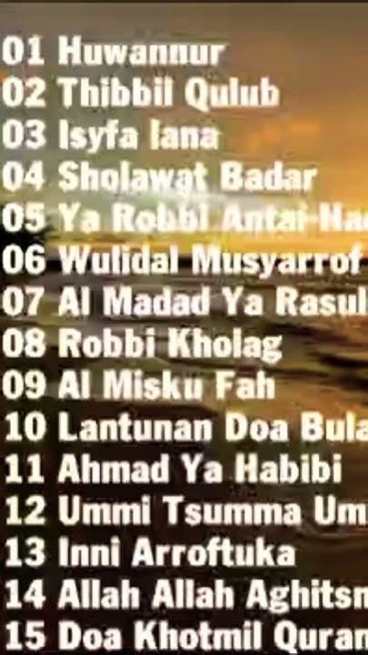 LAGU SHALAWAT TERPOPULER 2022 // LAGU SHALAWAT NABI PENENANG HATI DAN JIWA - YouTube